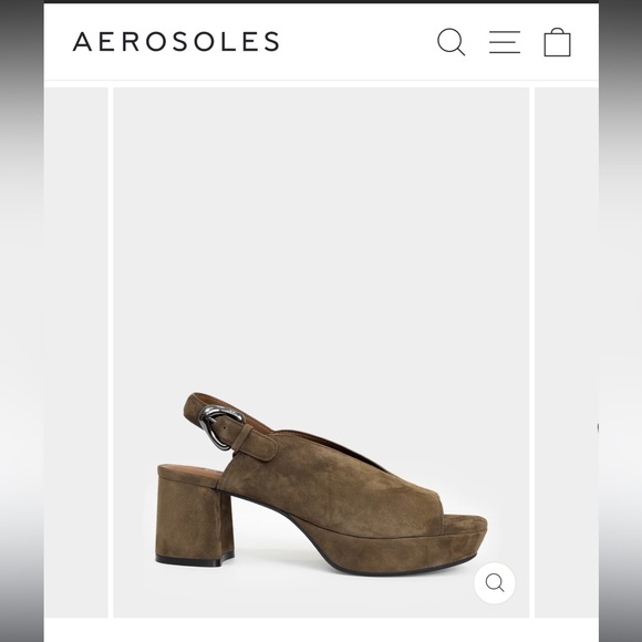 Aerosoles Style Cornelia - Comfortable Women's Platform Sandal In Brown Suede - Picture 8 of 8